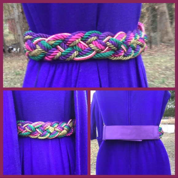 Vintage Accessories - Vtg Braided Rope Belt